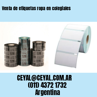 Venta de etiquetas ropa en colegiales