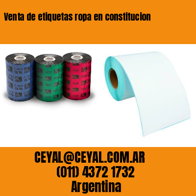 Venta de etiquetas ropa en constitucion