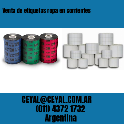 Venta de etiquetas ropa en corrientes