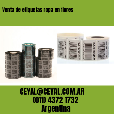 Venta de etiquetas ropa en flores
