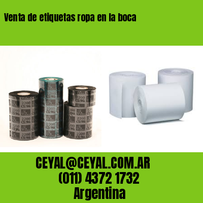 Venta de etiquetas ropa en la boca
