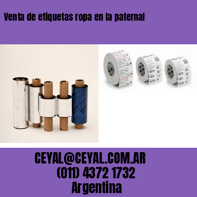 Venta de etiquetas ropa en la paternal