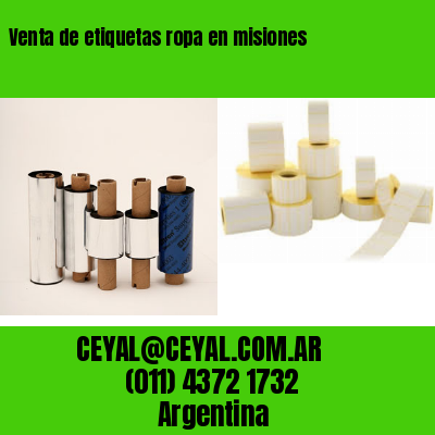 Venta de etiquetas ropa en misiones