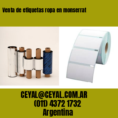 Venta de etiquetas ropa en monserrat