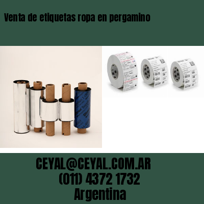 Venta de etiquetas ropa en pergamino