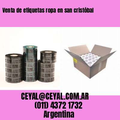 Venta de etiquetas ropa en san cristóbal
