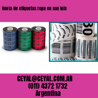 Venta de etiquetas ropa en san luis