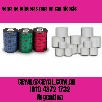 Venta de etiquetas ropa en san nicolás