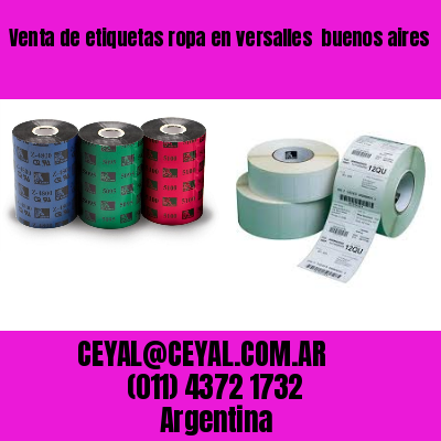 Venta de etiquetas ropa en versalles  buenos aires