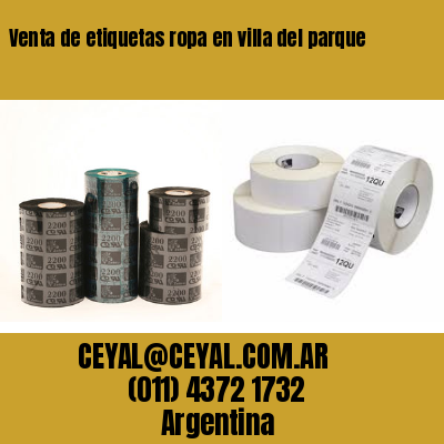 Venta de etiquetas ropa en villa del parque