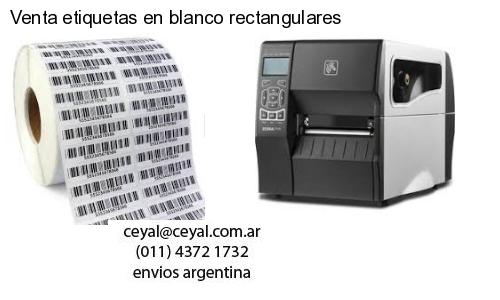 Venta etiquetas en blanco rectangulares