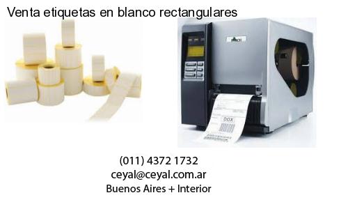 Venta etiquetas en blanco rectangulares