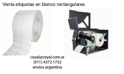 Venta etiquetas en blanco rectangulares