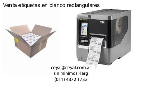 Venta etiquetas en blanco rectangulares
