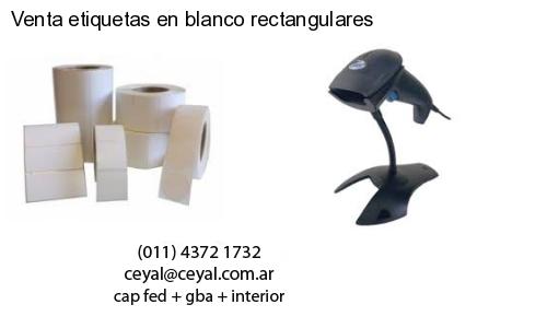 Venta etiquetas en blanco rectangulares