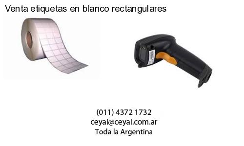 Venta etiquetas en blanco rectangulares