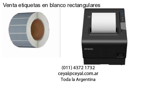 Venta etiquetas en blanco rectangulares
