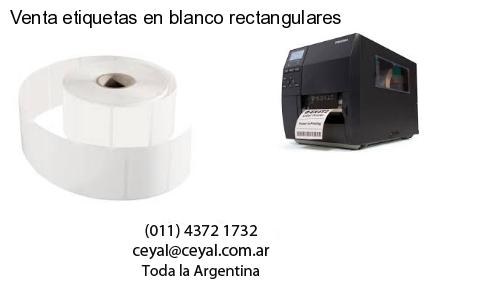Venta etiquetas en blanco rectangulares