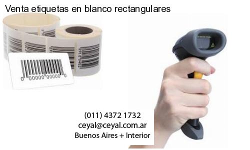 Venta etiquetas en blanco rectangulares