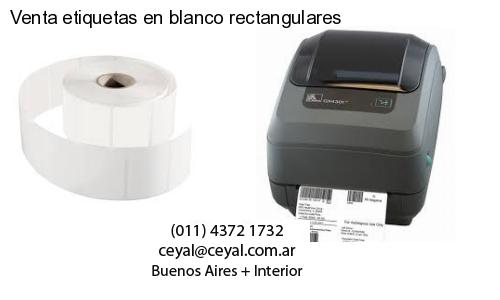 Venta etiquetas en blanco rectangulares