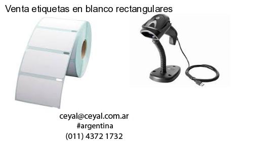 Venta etiquetas en blanco rectangulares