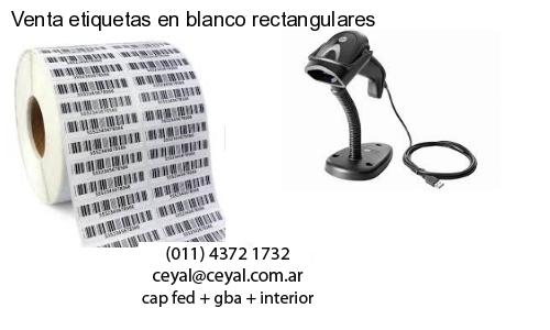 Venta etiquetas en blanco rectangulares