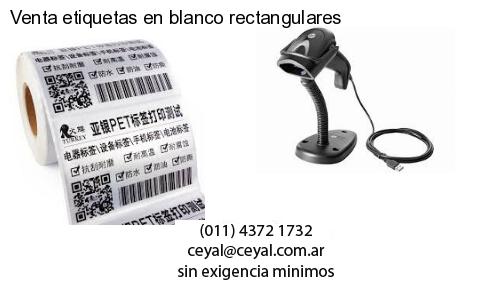 Venta etiquetas en blanco rectangulares