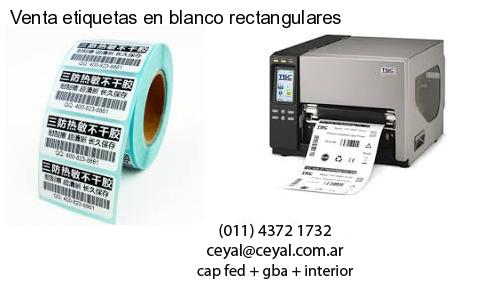 Venta etiquetas en blanco rectangulares