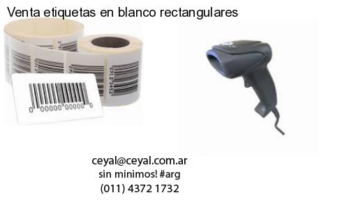 Venta etiquetas en blanco rectangulares