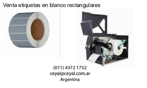 Venta etiquetas en blanco rectangulares