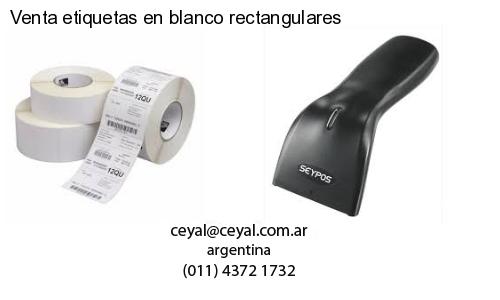 Venta etiquetas en blanco rectangulares