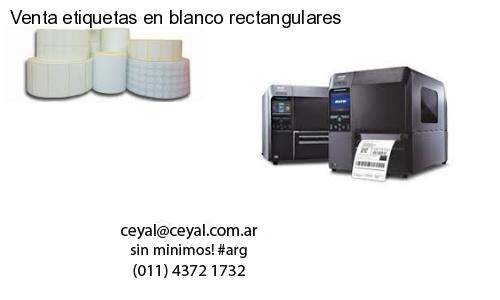 Venta etiquetas en blanco rectangulares