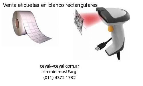 Venta etiquetas en blanco rectangulares
