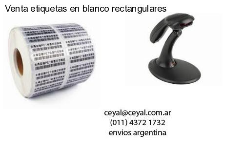 Venta etiquetas en blanco rectangulares