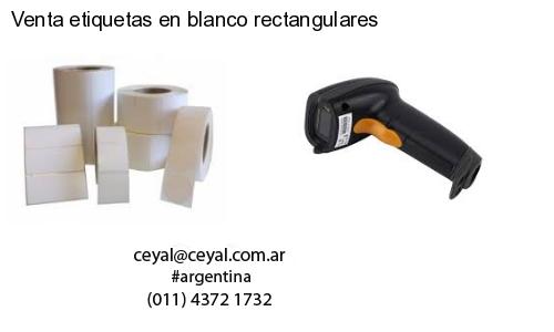 Venta etiquetas en blanco rectangulares