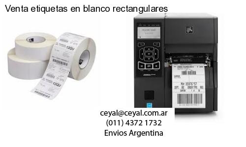 Venta etiquetas en blanco rectangulares