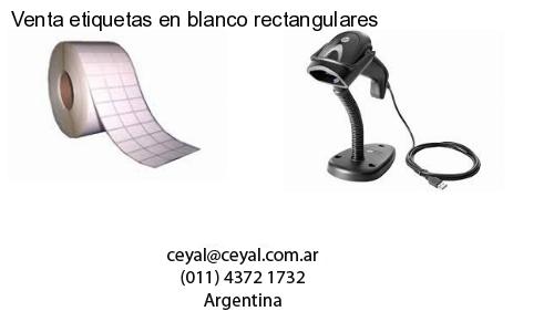 Venta etiquetas en blanco rectangulares