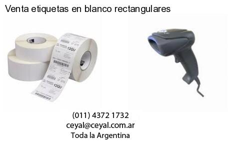 Venta etiquetas en blanco rectangulares