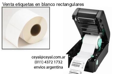 Venta etiquetas en blanco rectangulares