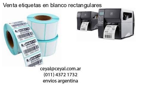 Venta etiquetas en blanco rectangulares