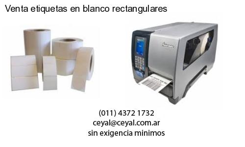 Venta etiquetas en blanco rectangulares