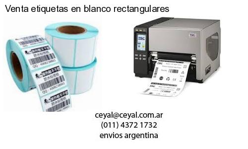 Venta etiquetas en blanco rectangulares