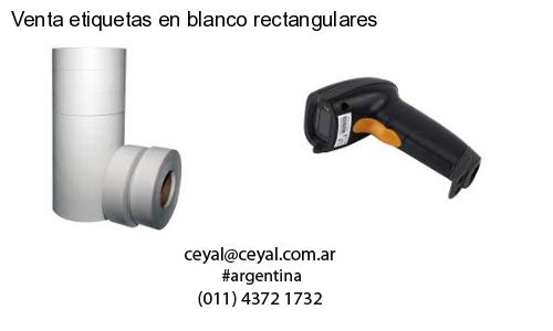 Venta etiquetas en blanco rectangulares