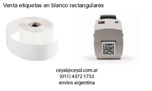 Venta etiquetas en blanco rectangulares