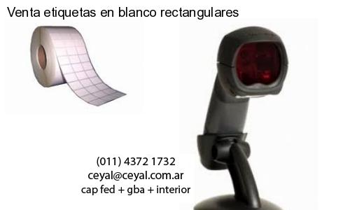 Venta etiquetas en blanco rectangulares