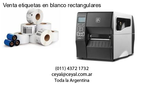 Venta etiquetas en blanco rectangulares