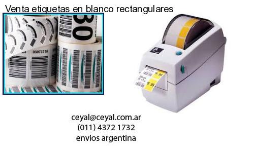 Venta etiquetas en blanco rectangulares