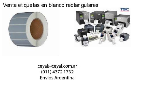 Venta etiquetas en blanco rectangulares