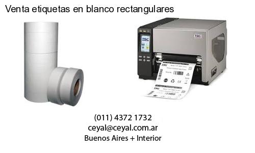 Venta etiquetas en blanco rectangulares