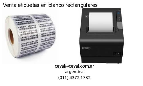 Venta etiquetas en blanco rectangulares